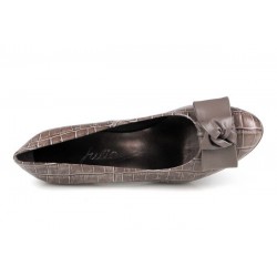 zapatos de tacón beige . 7586l