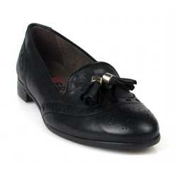 zapatos slippers negros.15013