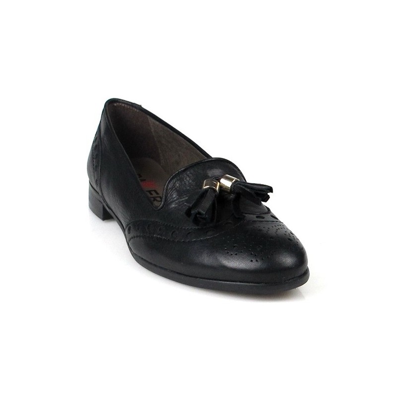 zapatos slippers negros.15013