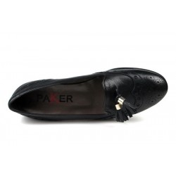zapatos slippers negros.15013