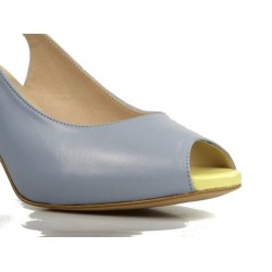 peep toe destalonado azul 63
