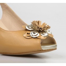 peep toe destalonado con flor central 65