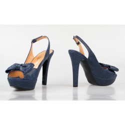 peep toe azul destalonado natura 
