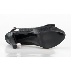 peep toe negro destalonado natura 