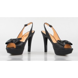 peep toe negro destalonado natura 