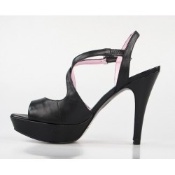 sandalias negras tacón . nota 