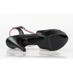 sandalias negras tacón . nota 