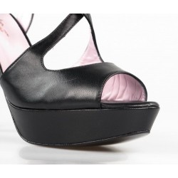 sandalias negras tacón . nota 