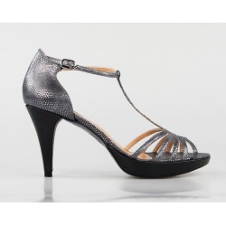 sandalia gris negra 325