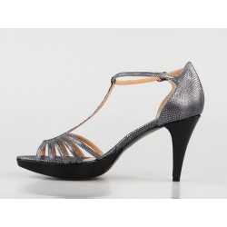 sandalia gris negra 325