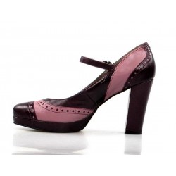 zapatos granates y rosa. 14134