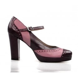 zapatos granates y rosa. 14134