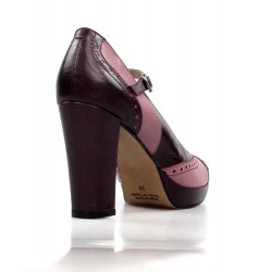 zapatos granates y rosa. 14134