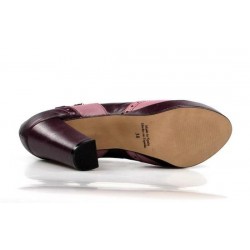 zapatos granates y rosa. 14134