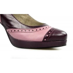 zapatos granates y rosa. 14134