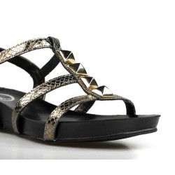 sandalia bio gris metal 504