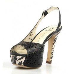 peep toe destalonado negro 8204