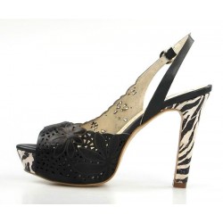 peep toe destalonado negro 8204