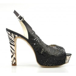 peep toe destalonado negro 8204