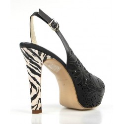 peep toe destalonado negro 8204