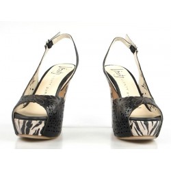 peep toe destalonado negro 8204