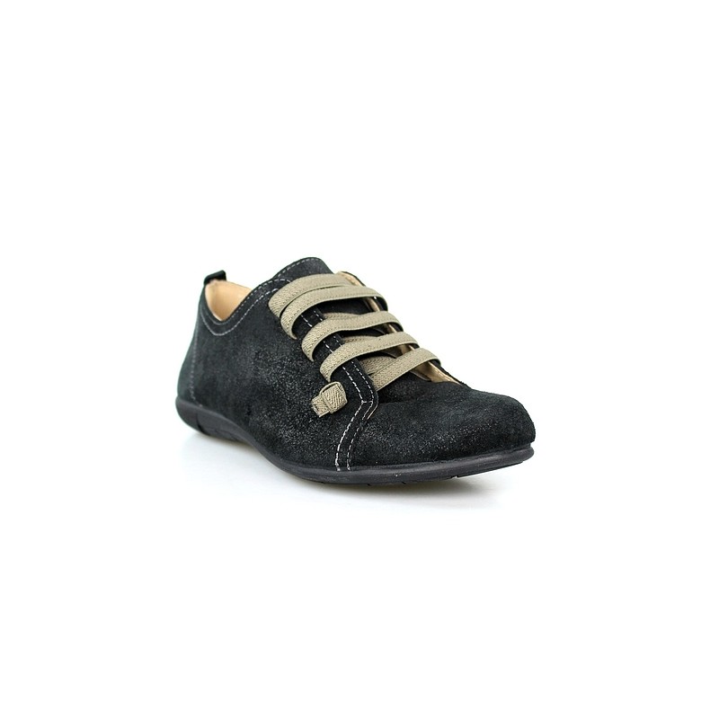 zapatos de cordones en serraje.1160
