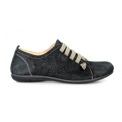 zapatos de cordones en serraje.1160