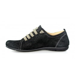 zapatos de cordones en serraje.1160