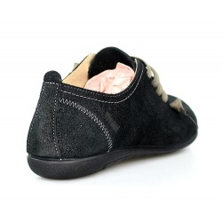 zapatos de cordones en serraje.1160