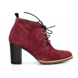 botines granates de ante. am6