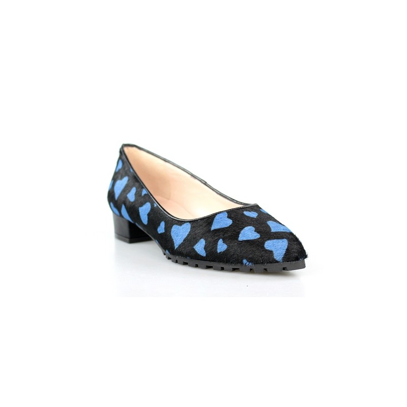 zapatos puntera corazones azules .gr