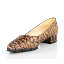 zapatos de puntera serpiente cuero .gr 