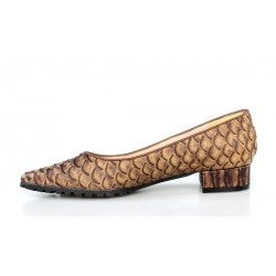 zapatos de puntera serpiente cuero .gr 