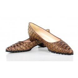 zapatos de puntera serpiente cuero .gr 