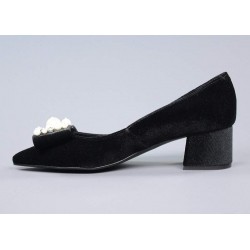 Zapato perlas negro.60241