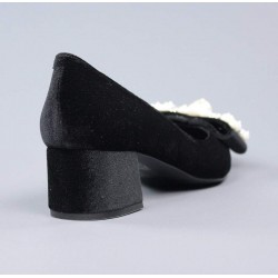 Zapato perlas negro.60241