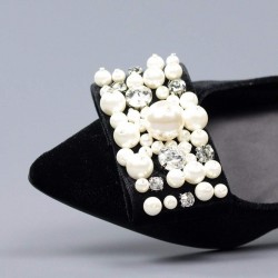 Zapato perlas negro.60241