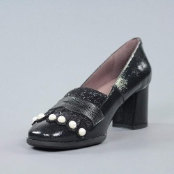 Zapatos perlas negros.18162