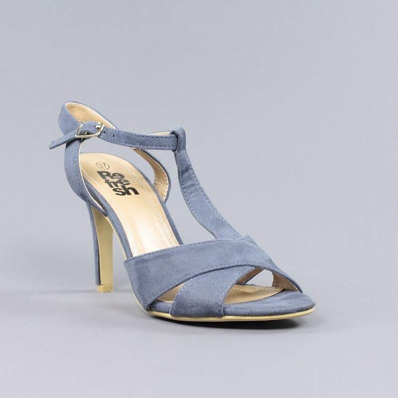 Parte Amanecer Lamer sandalia tacón azul refresh, sandalias de mujer baratas online