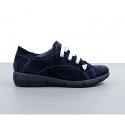 Zapatos azules cuña.096