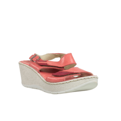 Sandalias baratas online mujer rojas de cuña