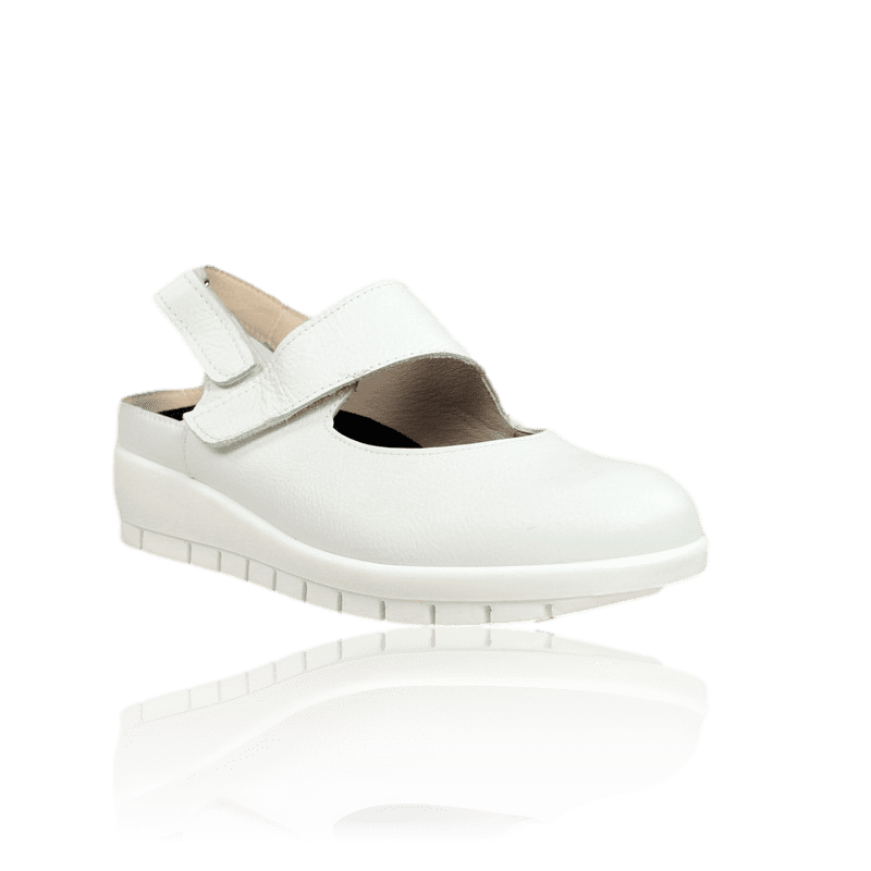 Zapatos cómodos mujer blancos plantilla extraíble