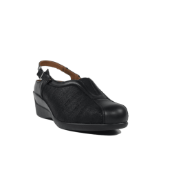 Zapatos ancho especial negros destalonados