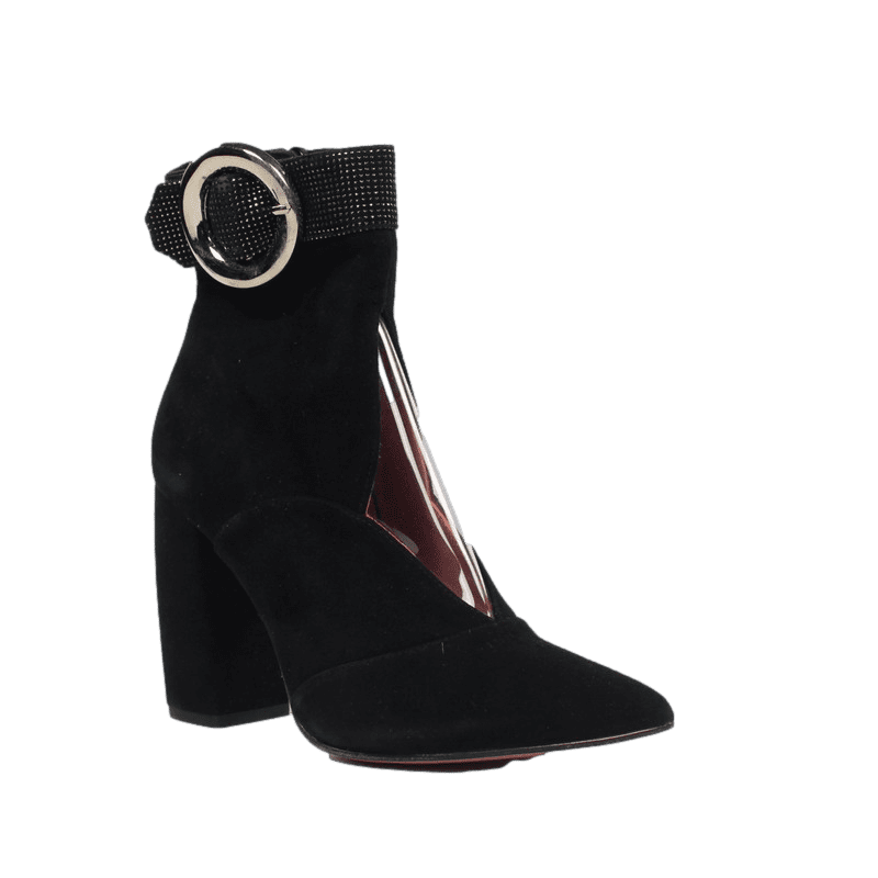 Botines mujer vinilo tacón alto