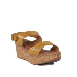 Sandalias plantilla de gel baratas piel con cuña