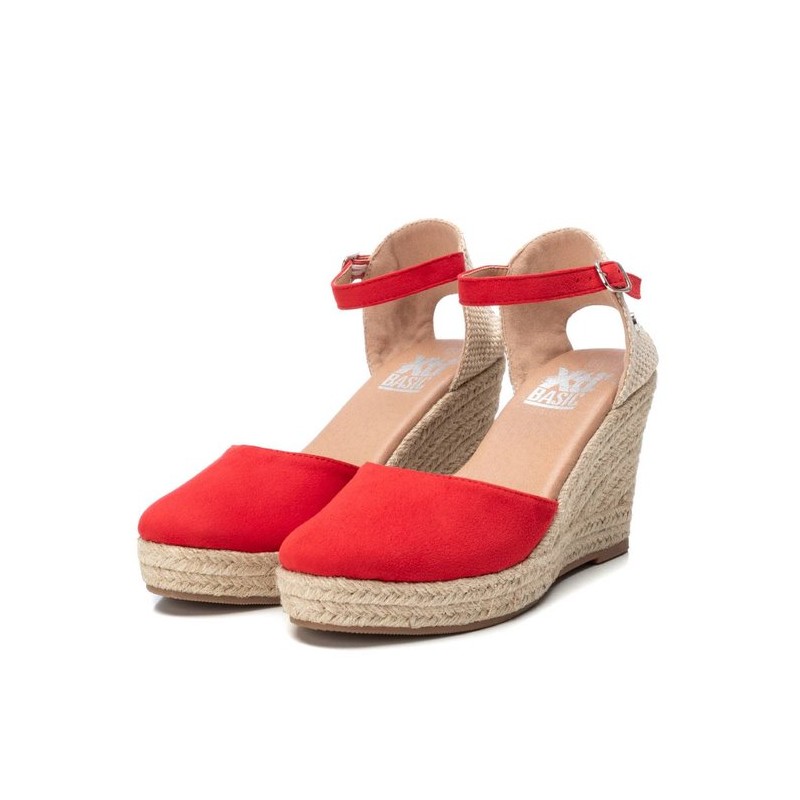 marrón Duplicación efecto Zapatos cuña esparto xti rojos baratos online elegantes