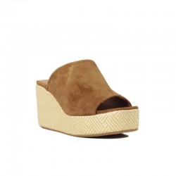 Sandalias cuña alta rafia.mnl