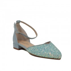Francesita glitter azul con...