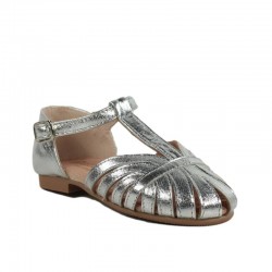 sandalias niña plata de...