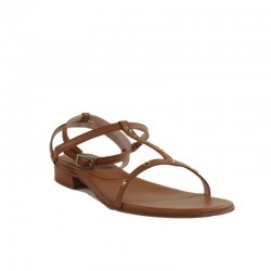 Sandalias camel planas.bhc